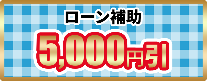 ローン補助5,000円引